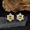Wholesale Women's Medieval Style Geometric Diamond Gems Silver Earrings