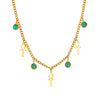 Wholesale Women's Medieval Style Goldplated Stainless Steel Cross Pendant Necklace