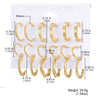Wholesale Women's Metal Alloy Geometric High Sense Earrings Set With Pearls