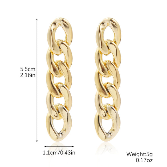 Wholesale Women's Metal And Acrylic Geometric Creative Exaggerated Electroplated Earrings