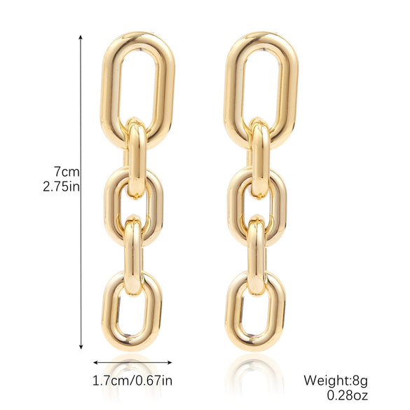 Wholesale Women's Metal And Acrylic Geometric Creative Exaggerated Electroplated Earrings