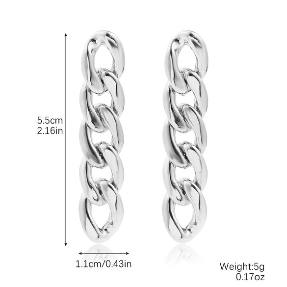 Wholesale Women's Metal And Acrylic Geometric Creative Exaggerated Electroplated Earrings