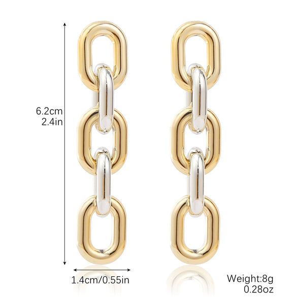 Wholesale Women's Metal And Acrylic Geometric Creative Exaggerated Electroplated Earrings
