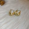 Wholesale Women's Metal Brushed Geometric Heart Shape Electroplated Earrings
