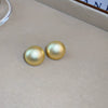 Wholesale Women's Metal Brushed Geometric Heart Shape Electroplated Earrings
