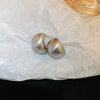 Wholesale Women's Metal Brushed Geometric Heart Shape Electroplated Earrings