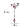 Wholesale Women's Metal Crown Tassel Zircon Ear Bone Nail Jewelry With Electroplating
