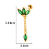 Wholesale Women's Metal Crown Tassel Zircon Ear Bone Nail Jewelry With Electroplating
