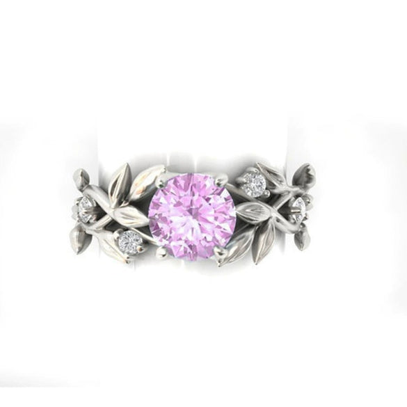Wholesale Women's Metal Diamond Olive Leaf Ring