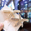 Wholesale Women's Metal Duckbill Clip Starfish Pearl Hairpin With Electroplating