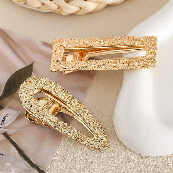 Wholesale Women's Metal Elegant Shiny Baroque Duck Clip Hairpin Set With Electroplating