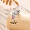 Wholesale Women's Metal Fashion Cute Fork Bow Love Zircon Electroplated Cartilage Puncture Ear Bone Nail