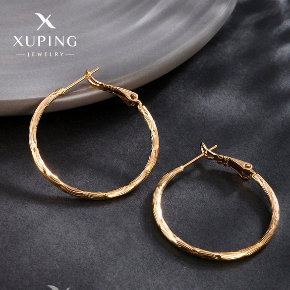 Wholesale Women's Metal Geometric Circle Earrings Copper Zinc Alloy Electroplating