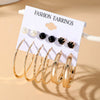 Wholesale Women's Metal Geometric Cshaped Big Earrings With Dripping Oil Design