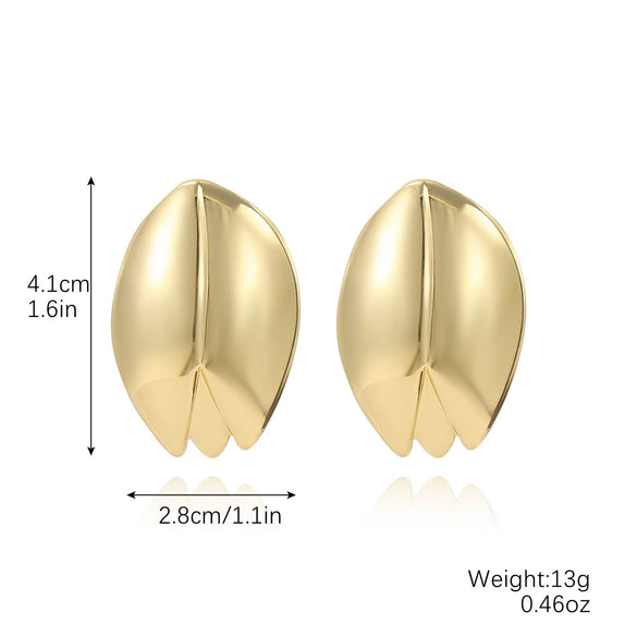 Wholesale Women's Metal Geometric Exaggerated Temperament Electroplated Earrings