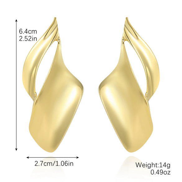 Wholesale Women's Metal Geometric Exaggerated Temperament Electroplated Earrings