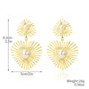 Wholesale Women's Metal Geometric Exaggerated Temperament Electroplated Earrings