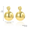 Wholesale Women's Metal Geometric Exaggerated Temperament Electroplated Earrings