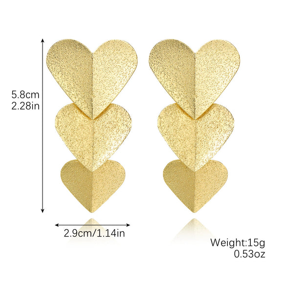 Wholesale Women's Metal Geometric Exaggerated Temperament Electroplated Earrings