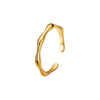 Wholesale Women's Metal Geometric Gold Inlaid Adjustable Irregular Open Joint Ring