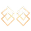 Wholesale Women's Metal Geometric Square Earrings With Electroplating Treatment