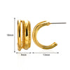 Wholesale Women's Metal Gold Platinum Electroplated Irregular Cross Geometric Earrings