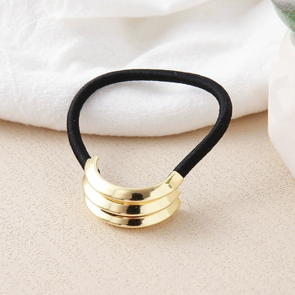 Wholesale Women's Metal Hair Accessories Simple Temperament Hair Ring And Hair Rope With Knot Craft Pure Handmade