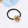 Wholesale Women's Metal Hair Accessories Simple Temperament Hair Ring And Hair Rope With Knot Craft Pure Handmade