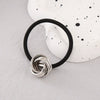 Wholesale Women's Metal Hair Accessories Simple Temperament Hair Ring And Hair Rope With Knot Craft Pure Handmade