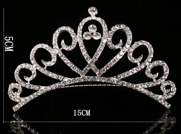 Wholesale Women's Metal Hair Accessories Wedding Crown Comb With Geometric And Plaid Patterns