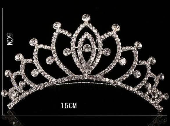 Wholesale Women's Metal Hair Accessories Wedding Crown Comb With Geometric And Plaid Patterns