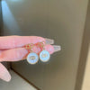Wholesale Women's Metal Letter Earrings With 925 Silver Needles And Electroplating Simple Style