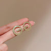 Wholesale Women's Metal Letter Earrings With 925 Silver Needles And Electroplating Simple Style