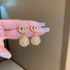Wholesale Women's Metal Letter Earrings With 925 Silver Needles And Electroplating Simple Style