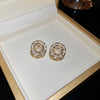 Wholesale Women's Metal Letter Earrings With 925 Silver Needles And Electroplating Simple Style