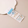 Wholesale Women's Metal Pearl Geometric Electroplated Side Clip Hairpin Set