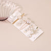 Wholesale Women's Metal Pearl Geometric Electroplated Side Clip Hairpin Set