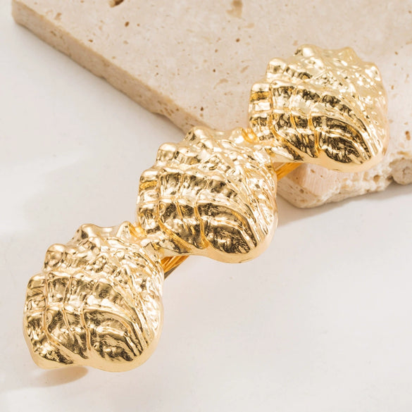 Wholesale Women's Metal Shell Spring Clip Geometric Fashion Style Hair Clip