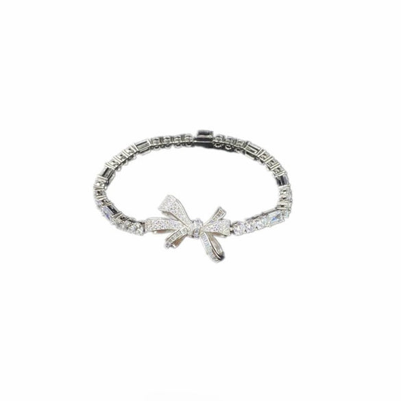 Wholesale Women's Metal Zircon Bow Splicing Fashion Hand Jewelry Bracelet