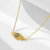 Wholesale Women's Micro Inlaid Zircon Devil's Eye Diamond Drop Pendant Sterling Silver 925 Silver Necklace With Cross Chain