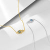 Wholesale Women's Micro Inlaid Zircon Devil's Eye Diamond Drop Pendant Sterling Silver 925 Silver Necklace With Cross Chain