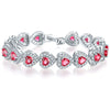 Wholesale Women's Microinlaid Copper Goldplated Zircon Heart Bracelet
