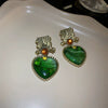 Wholesale Women's Midancient Vintage Jewelry Medieval Style Alloy 925 Silver Geometric Drop Shape Earrings Set With Diamonds
