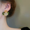 Wholesale Women's Middle Ancient Vintage Alloy Needle Earrings With Diamond Design And Geometric Drop Shape