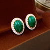 Wholesale Women's Middle Ancient Vintage Alloy Needle Earrings With Diamond Design And Geometric Drop Shape