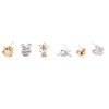 Wholesale Women's Mini Cartoon Animal Zodiac 925 Sterling Silver Earrings With Electroplating