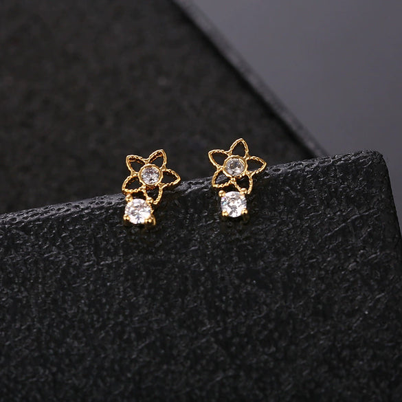 Wholesale Women's Mini Cartoon Animal Zodiac 925 Sterling Silver Earrings With Electroplating
