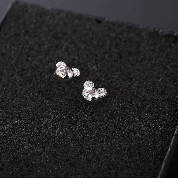 Wholesale Women's Mini Cartoon Animal Zodiac 925 Sterling Silver Earrings With Electroplating