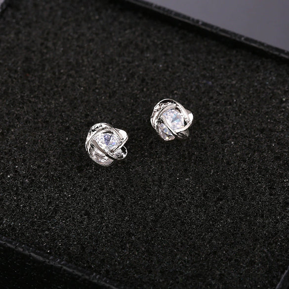Wholesale Women's Mini Cartoon Animal Zodiac 925 Sterling Silver Earrings With Electroplating