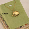 Wholesale Women's Mini Geometric Stainless Steel 18K Gold Electroplated Elephant Pendant Cross Chain Necklace